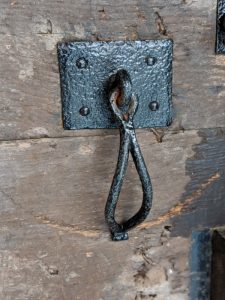 17th century door handle, ightham mote